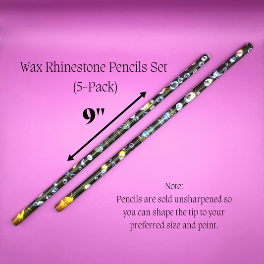 Wax Rhinestone Pencils Set