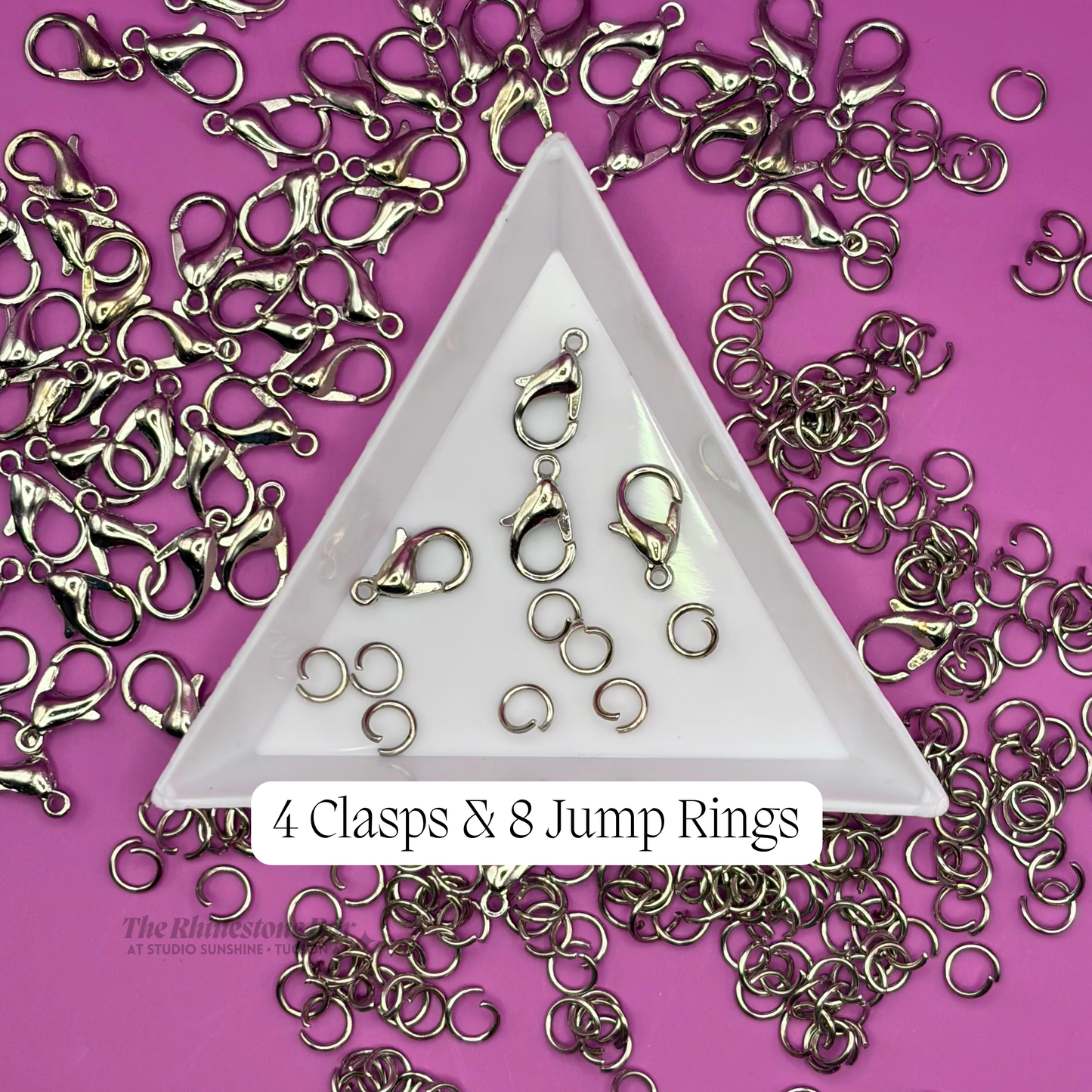 12mm Silver Lobster Clasps & 5mm Jump Rings Kit – Quick-Change Pastie Tassel Hardware