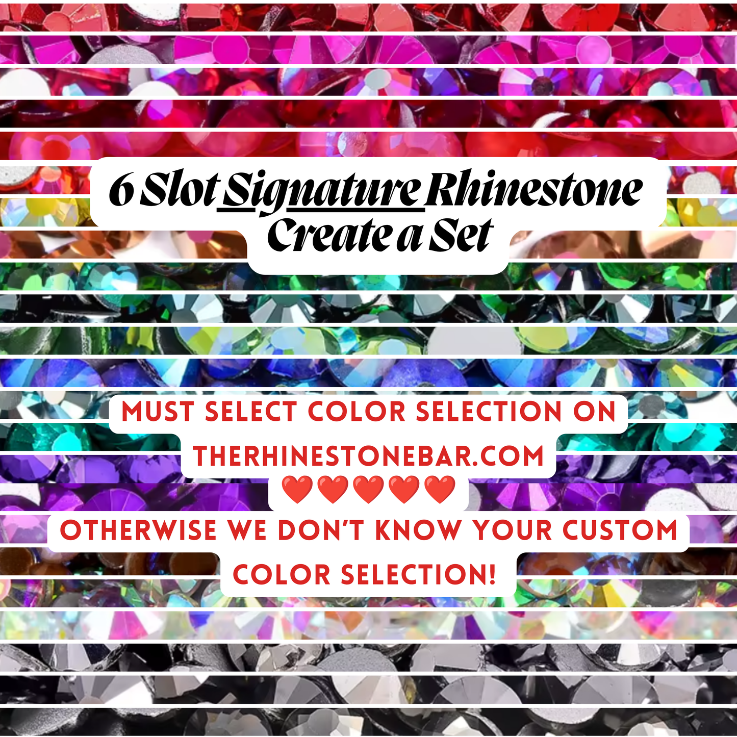 6 Slot Signature Rhinestone Set