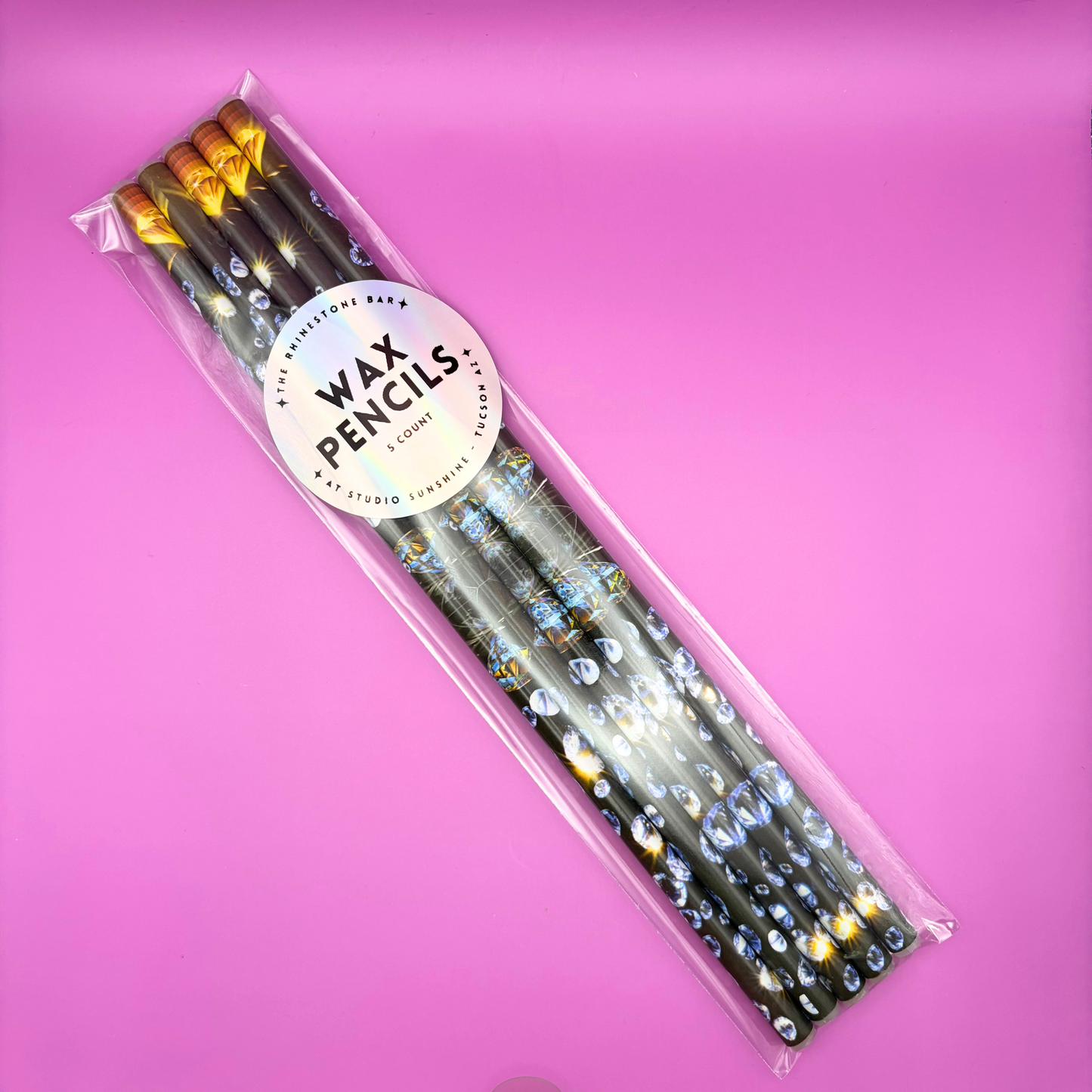 Wax Rhinestone Pencils Set